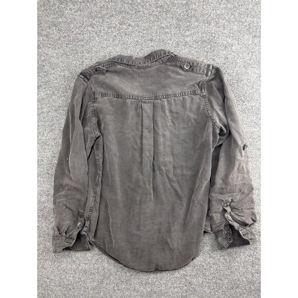 Ariat Shirt Womens Medium Gray Button Front Long Sleeve Utility Top Western - Picture 7 of 7